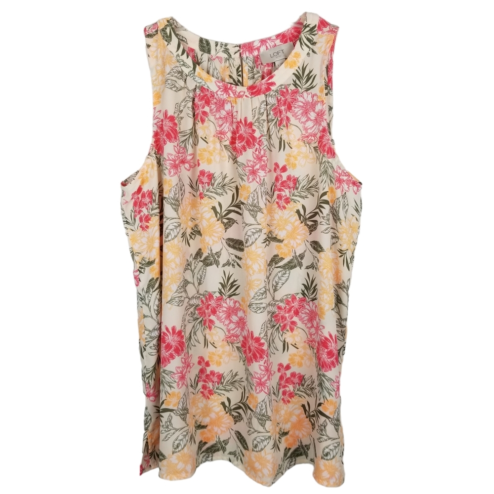 Ann Taylor Loft Floral Sleeveless Blouse